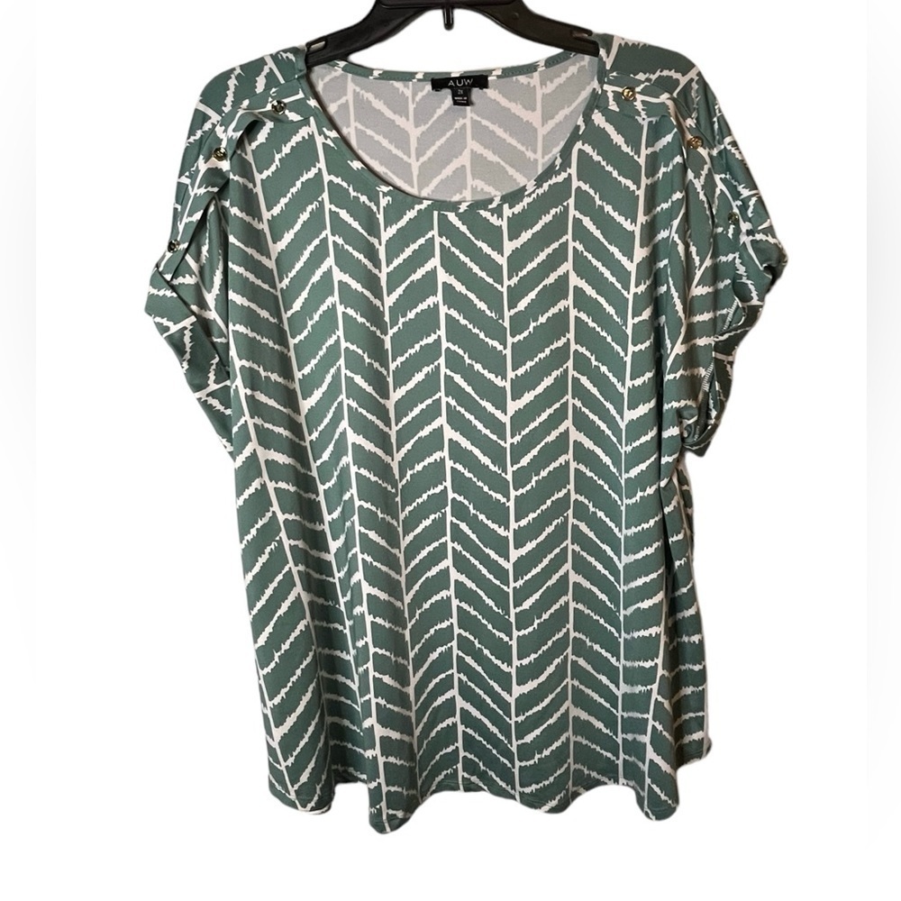 A.U.W. Women’s Plus Size Spandex Blend Blouse